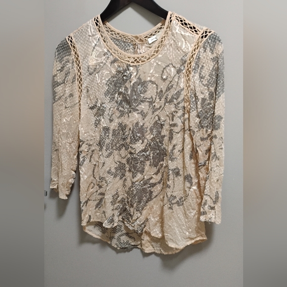 Anthropologie Tops - Meadow Rue By Anthropologie Vega Lace Boho Top Sz S